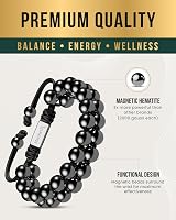 MagnetRX Magnetic Hematite Bracelet MAX Strength 8mm Beaded Men Women view 5