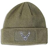 Speedy Pros Patch Beanie Air Force Emblem Embroidery Skull Cap Hats for Men & Women Acrylic Winter Hats One Size