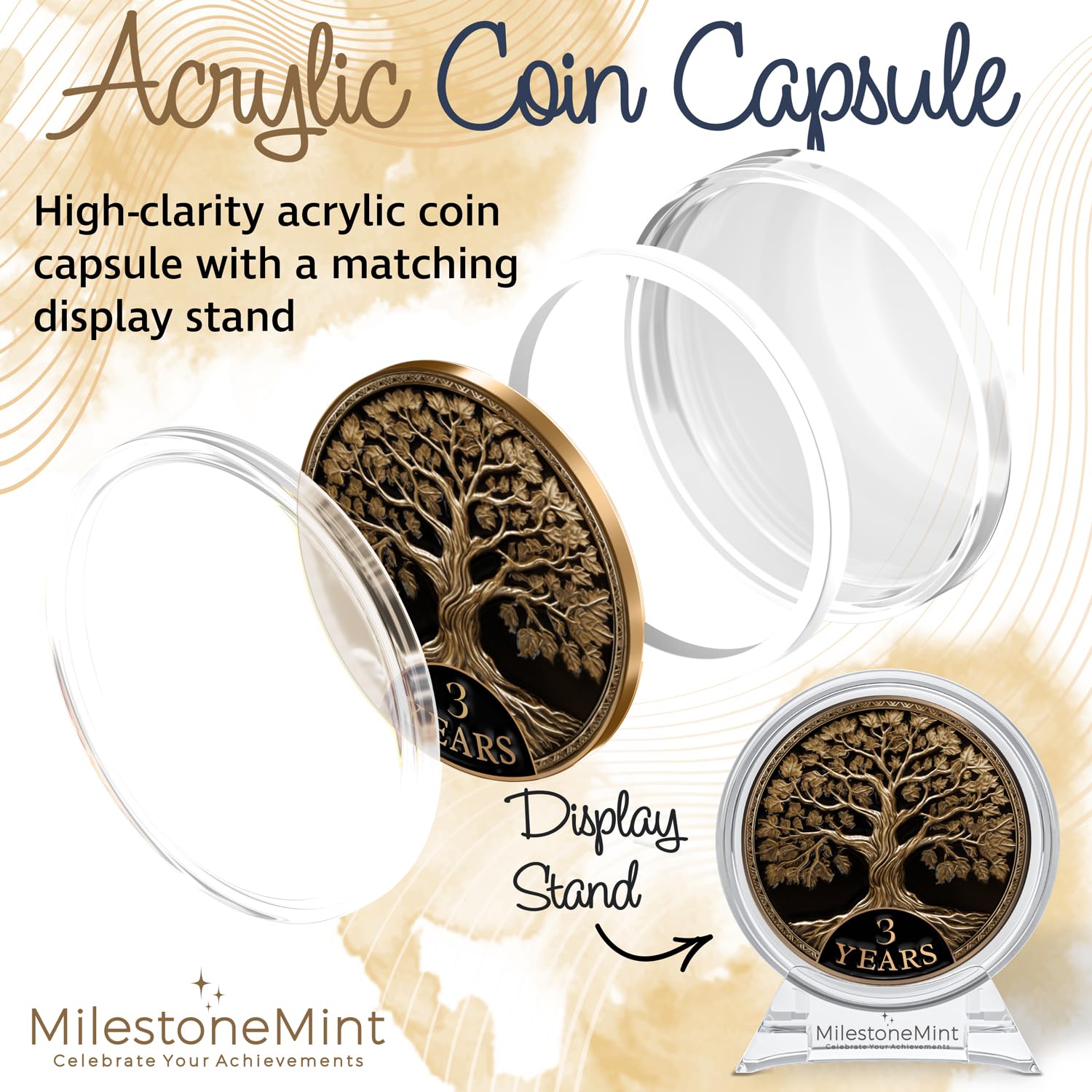 MilestoneMint Affirmation Sobriety Coin Gift Set