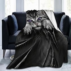 Cat Blanket Flannel Throw Bed Blankets Cozy