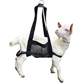 Calf Weighing Sling, Livestock Weight Sling for Lambs, Goats, Sheep &amp; Piglets | Heavy Duty Animal Weight Scale Harness for Farm Use (Black)