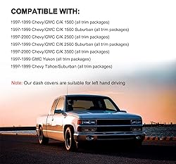 Yiz Dash Cover Mat Fit for 1997-2000 Chevy