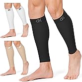 CHARMKING Calf Compression Sleeve for Women & Men Circulation (3 Pairs) 15-20 mmHg is Best Support for Running Cycling