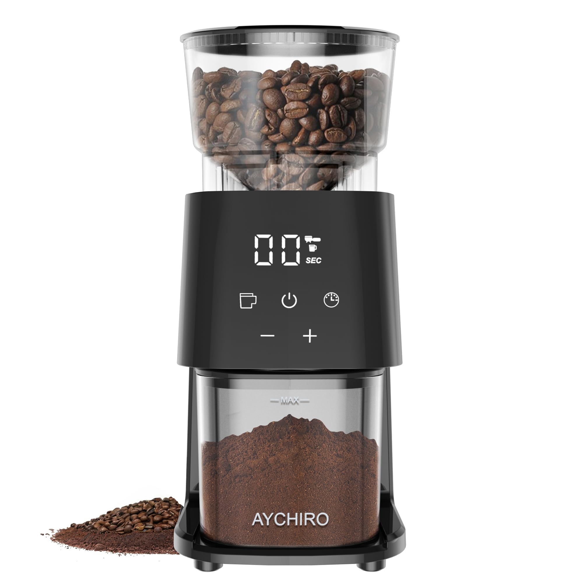 Photo 1 of AYCHIRO Burr Coffee Grinder Electric, Adjustable Burr Mill with 30 Grinding Settings, Coffee Bean Grinder with Touchscreen, 2-12 Cups