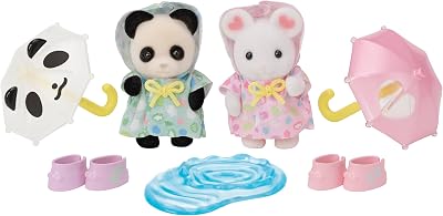 Sylvanian Families 5748 Nursery Friends Rainy Day Duo Dollhouse Playset