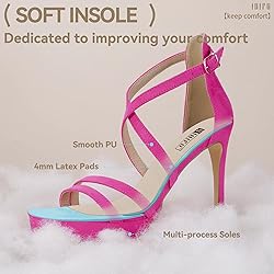 IDIFU Platform Strappy Heeled Sandals - Square Toe