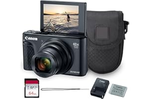 Canon PowerShot SX740 HS Digital Camera | 20.3MP CMOS Sensor, 40x Optical Zoom, 4K UHD Video, Wi-Fi & Bluetooth | Compact Point-and-Shoot Camera with Bag and 64GB Card