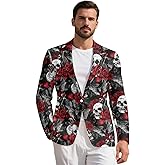 Darisoco Men's Suit Jacket One Button Slim Fit Sport Coat Business Daily Blazer Stretch Light Jacket Casual Outfits