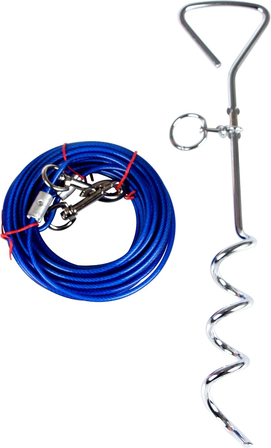 Dog Stake with Tie Out Cable, Dog Stake Yard For Small Medium or Large