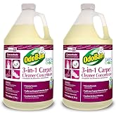 OdoBan Professional Series 3-in-1 Carpet Cleaner Concentrate, Made in the USA, Set of 2, 1 Gallon Each