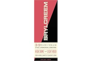 Brylcreem 3-in-1 Original High Shine Men's Hair Cream for Styling, Strengthening, and Conditioning, Alcohol-Free, 132 mL