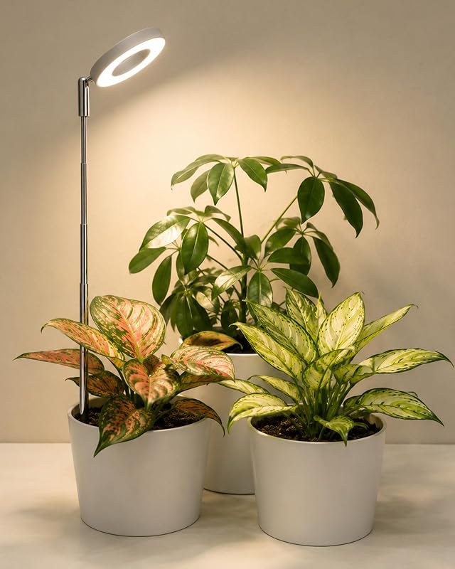 Lampe pour plantes LED à spectre complet, 1 lampe, blanc