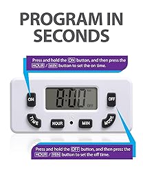 Fosmon 24 Hour Programmable Digital Timer Outlet