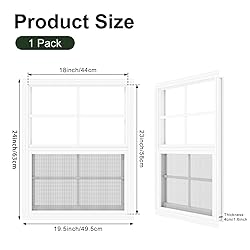 1 Pack Shed Window 18" x 23" Flush Mount Window