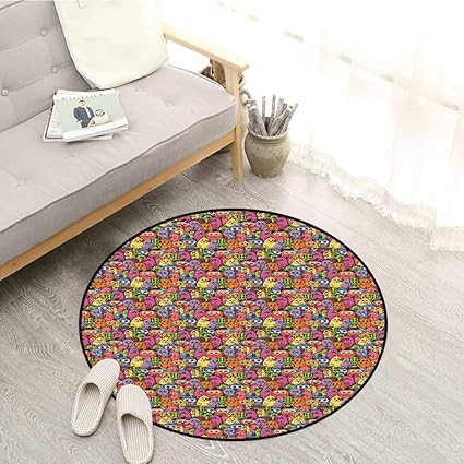 Tapis De Salon Rond Motif Fée De Lavion Sur Les Nuages