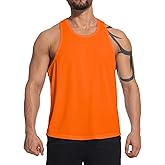 meioro Men's Workout Tank Top Y-Back Mesh Sleeveless Shirts Gym Bodybuilding Fitness Muscle T Shirt Dry Fit Athletic Tops