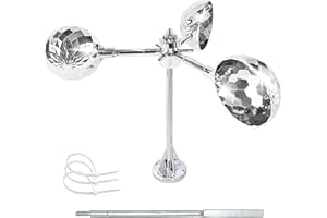 FLERIGH Bird Reflective Spinning Deterrent Devices for Outside Keep Birds Away Pigeon Woodpeckers Deterrent for Garden Roofs, Silver