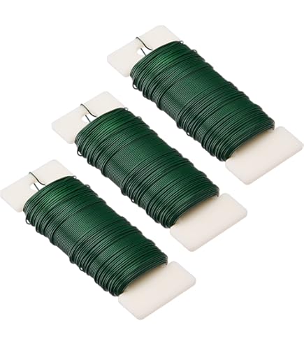 Floracraft Filo Floreale Verde 26 Ga – 3 Paddle Da 82,3 M Per Fiori Secchi E Freschi - 3