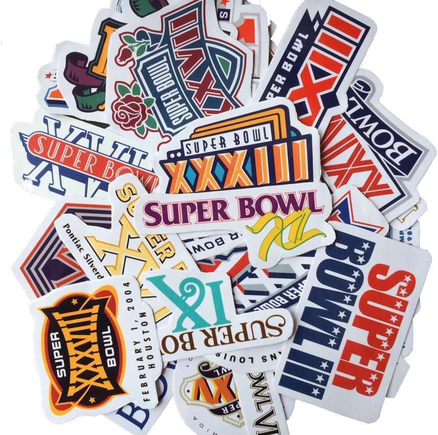 Cooryslee Car Stickers Decals Pack 50 Pieces Super Bowl Bumper Stickers