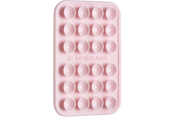 OCTOBUDDY - Silicone Suction Phone Case Adhesive Mount - Hands-Free, Strong Grip Holder for Selfies and Videos - Durable, Eas