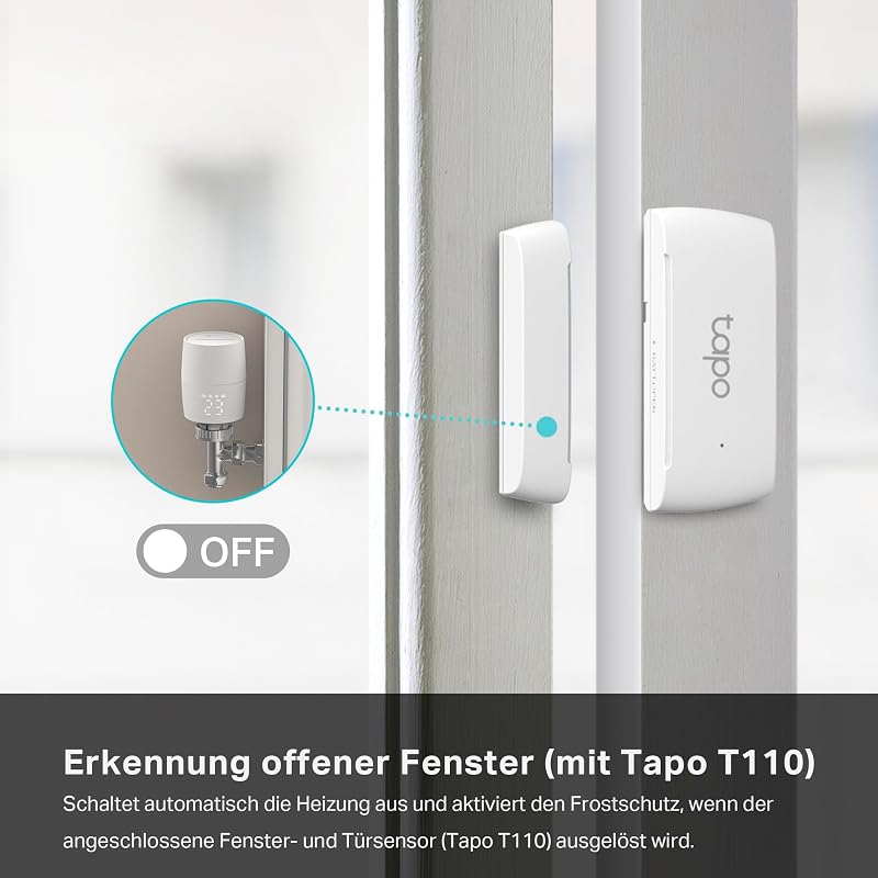 Kasa Smartes Heizkörperthermostat - WiFi Starter Kit, inklusive 1 Thermostat und 1 Hub, Heizungssteuerung (App, Geofencing, Fensteröffnungserkennung), Matter, Alexa