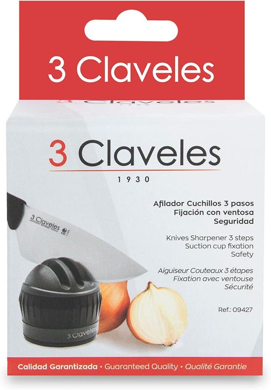 - Afiador de facas com ventosa, 3 fases - 6 cm