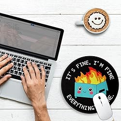 Dumpster on Fire Round Mouse Pad 8.6 x 8.6