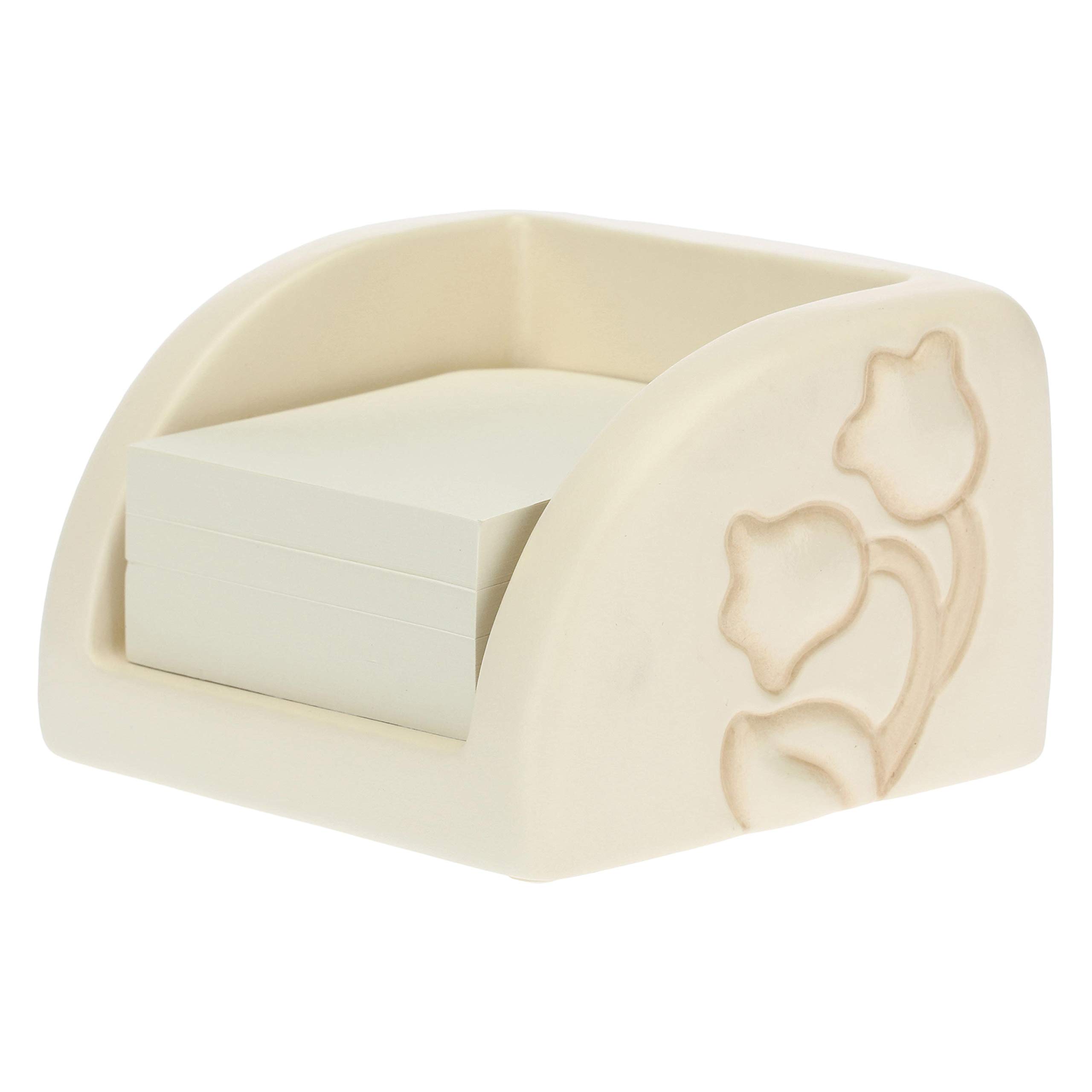 THUN - Elegance Adhesive Notes Holder - Living, Watches - Gift Idea - Elegance Line - Ceramic - 12.5 x 8 x 6.5 cm h