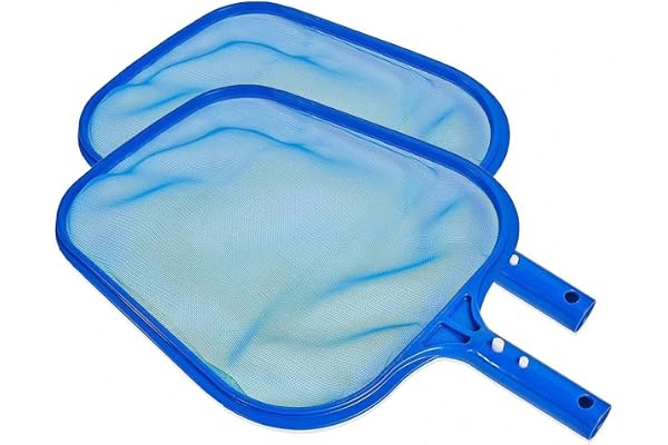 2026 Pool Skimmer Net, 2 Pack Pond Hot Tubs Fine Mesh Rake Net for Cleaning Surface of Swimming Pool, Above Ground Quick Clea