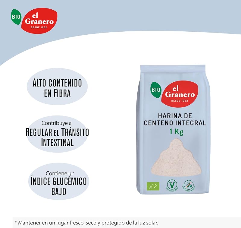 Trigo integral - Farinha de centeio integral biológica - 1 kg