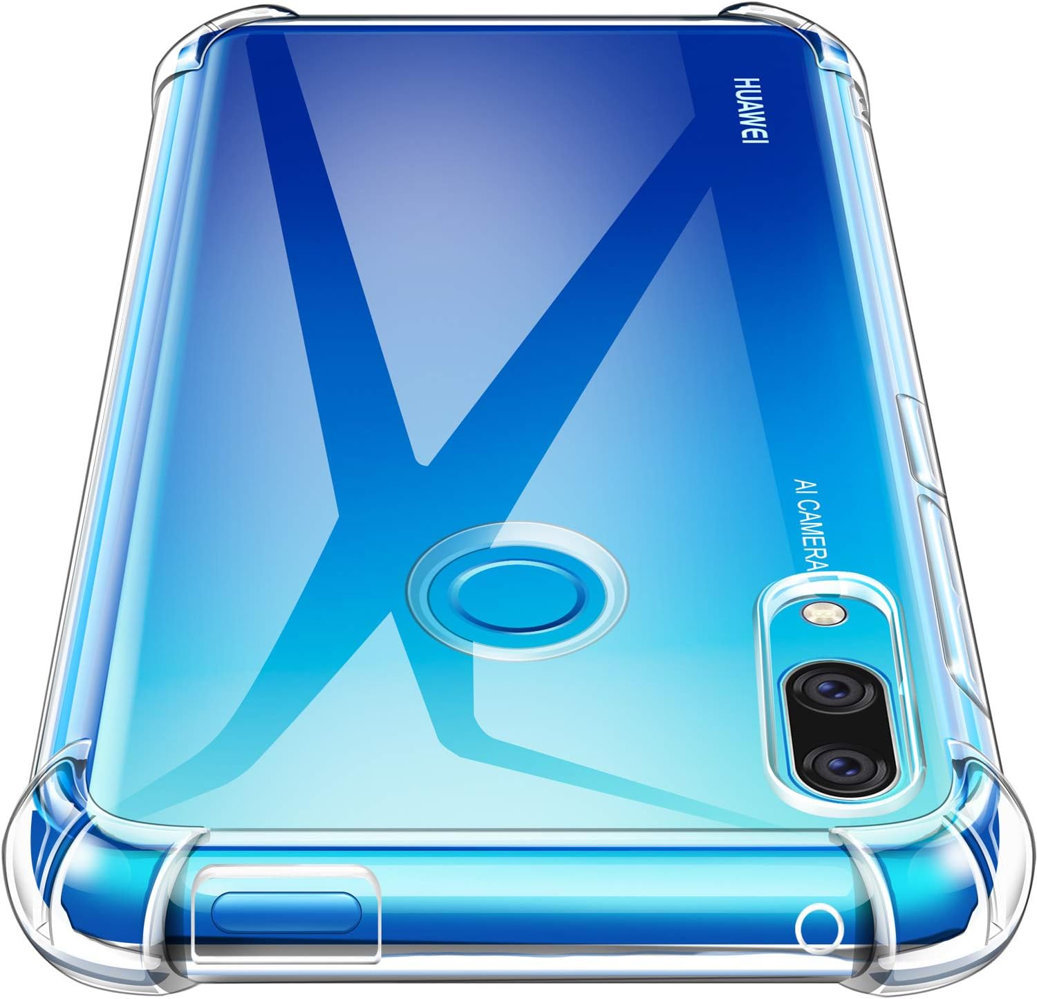 AROYI Huawei P Smart Z Case, Crystal Clear Soft TPU Air Cushion and Shock Absorption Bumper for Huawei P Smart Z-Transparent