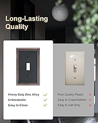TREEWELL 4-Pack Single Toggle Light Switch Cover