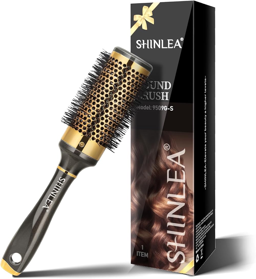 SHINLEA Hair Brush Round 43MM for Blow Drying Aluminum Vent Tubes