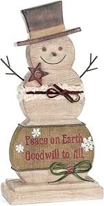 13 "Primitiva muñeco de nieve de Navidad de resina con textura de