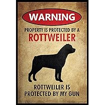 Panneau Avertissement 'Attention Au Chien' – Petit Chien, Cuivre – Taille M (21,5 X 14,5 Cm) – Intérieur/Extérieur – Découpe Rottweiler