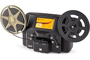 KODAK REELS 8mm & Super 8 Films Digitizer Converter with Big 5” Screen, Scanner Converts Film Frame by Frame to Digital MP4 Files for Viewing, Sharing & Saving on SD Card for 3” 4” 5” 7” and 9” Reels