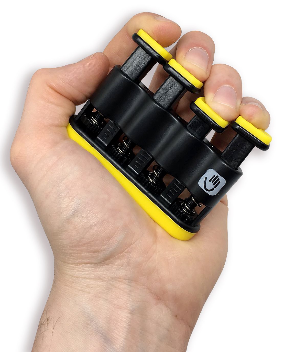 THE FINGER BLITZER - adjustable finger strength trainer and grip exerciser – the ultimate lower resistance hand conditioning rehab and therapy device, practice aid and instrument warm-up tool