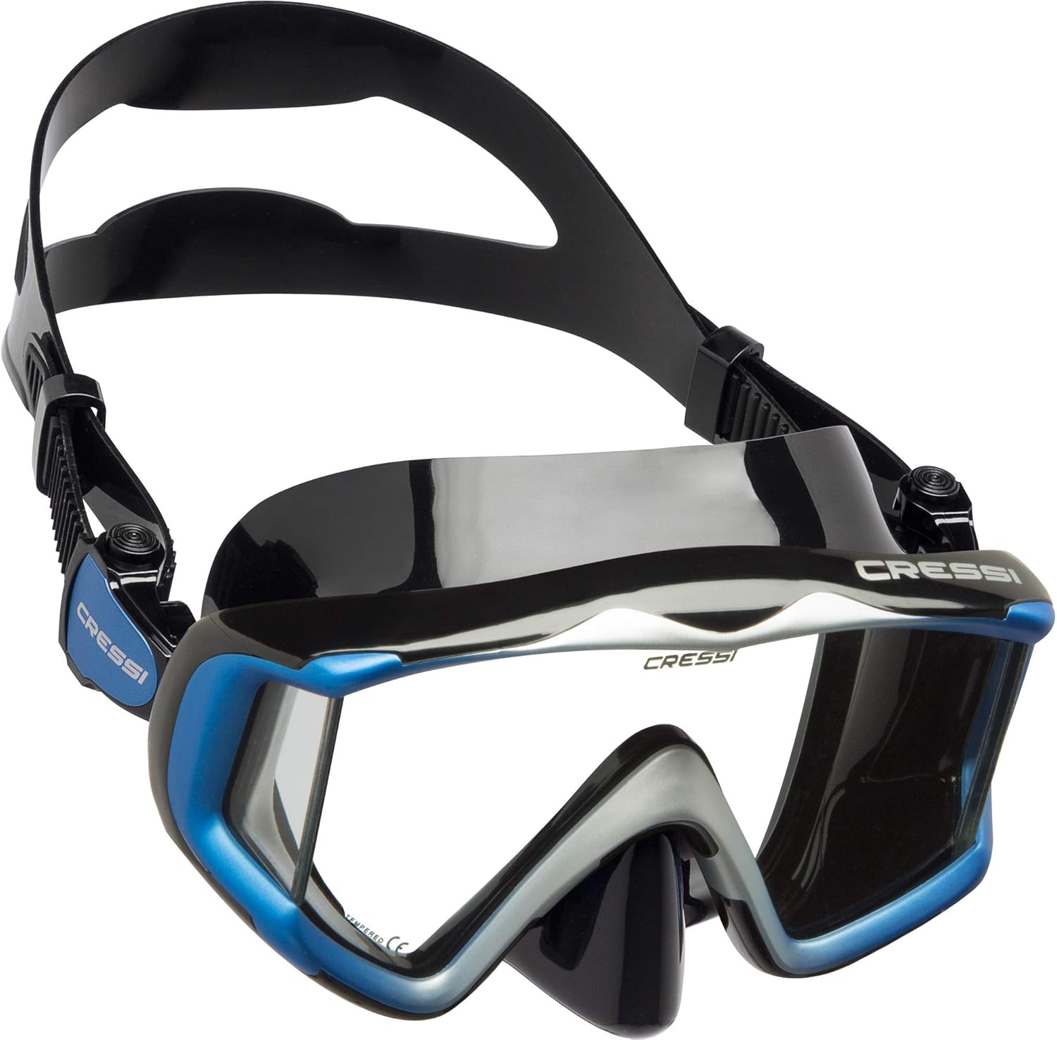 Cressi Liberty Triside SPE, Black/Blue/Silver : Sports & Outdoors