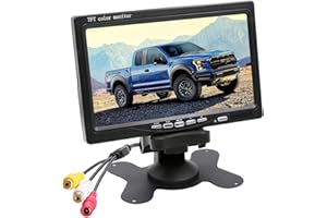 B-Qtech 7 inch HD Vehicle Backup Camera Monitor only, Rear View Reverse Color TFT LCD Display Screen for Car SUV Van Truck, V