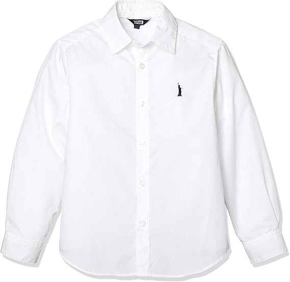 Amazon イーストボーイ キッズ 長袖カラーシャツ ガールズ ホワイト ネイビー 日本 100 日本サイズ100 相当 シャツ ブラウス 通販