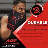 AQF Boxing Gloves Kids Adults 6oz-16oz Training Muay Thai Gloves Red 12oz view 6