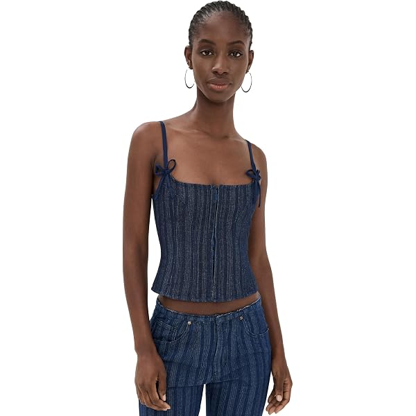 Lioness Women's Capri Corset Top, Dark Denim, XXS at Amazon Women's  Clothing store