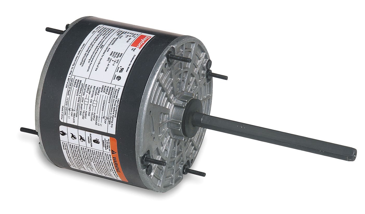 Condenser Fan Motor, 1/4 HP, 1075 RPM, 60Hz
