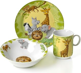 Ritzenhoff & Breker Kindergeschirr Set Dschungeltiere, 3-teilig