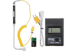 MECCANIXITY Digital Thermocouple Thermometer K Type Temperature Meter (-50 to 1300 °C), with Surface Thermocouple Probe 81533