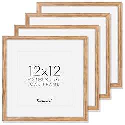 12x12 Picture Frames, Natural Oak Wood Frame 12 x