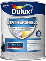 Dulux Weathershield Exterior High Gloss Paint 750 ml Oxford Blue view 2