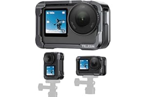 TELESIN Aluminum Alloy Protective Frame Case for DJI Osmo Action 6 Camera, Quick-Release Metal Rabbit Cage Protective Frame H