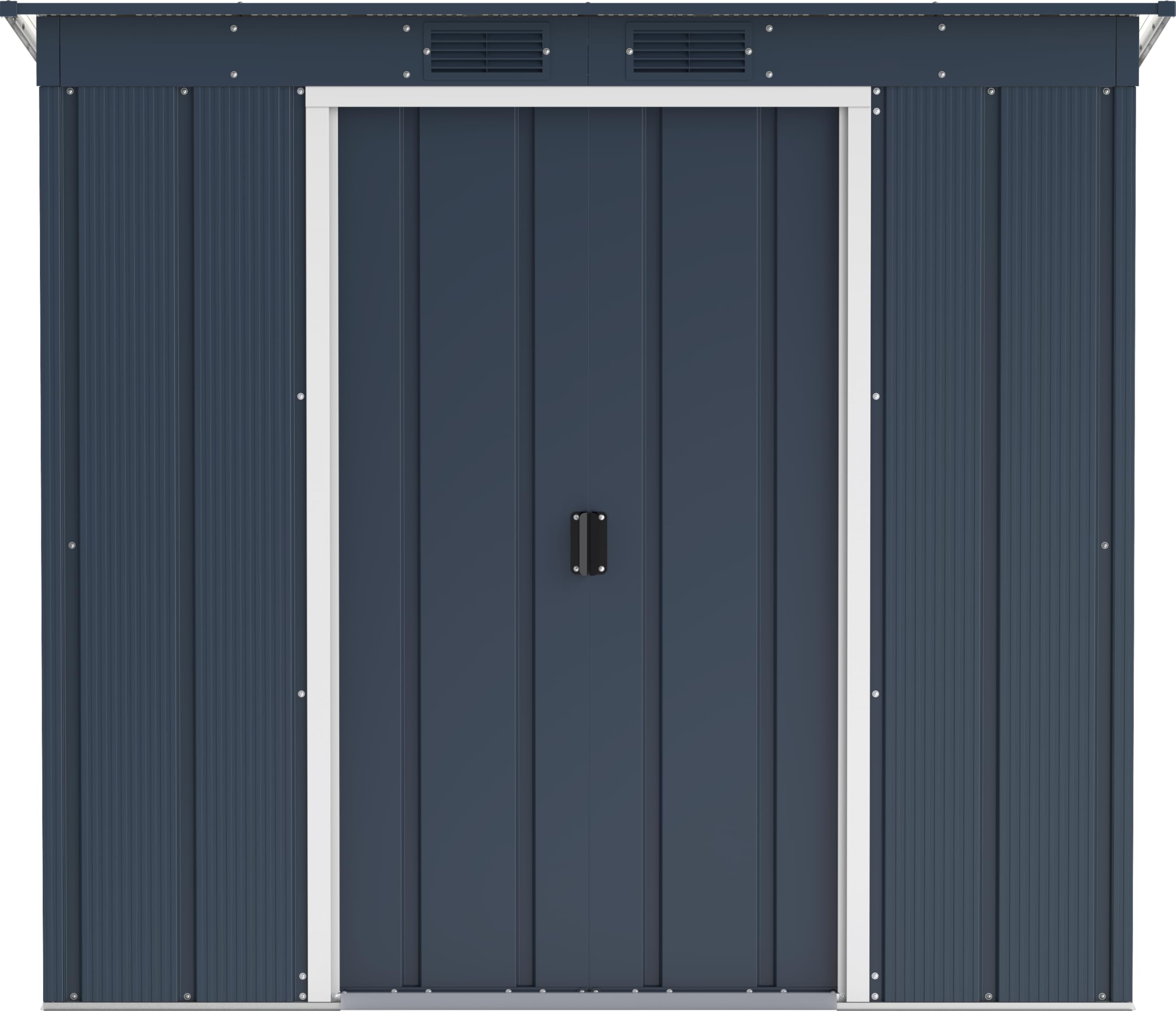 Duramax ECO 6 x 4 (2.17 m²) Metallgerätehaus mit Steildach, Gartenhaus aus feuerverzinktem Metall - Geräteschuppen, robuste und verstärkte Dachkonstruktion, wetterfester Metallschuppen, Anthrazit 5