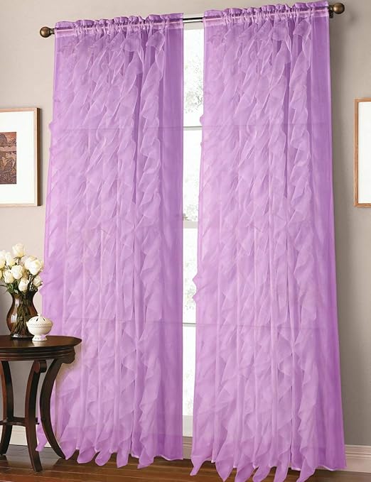 Amazon Com Sapphire Home Two 2 Cascade White Ruffle 84 Long